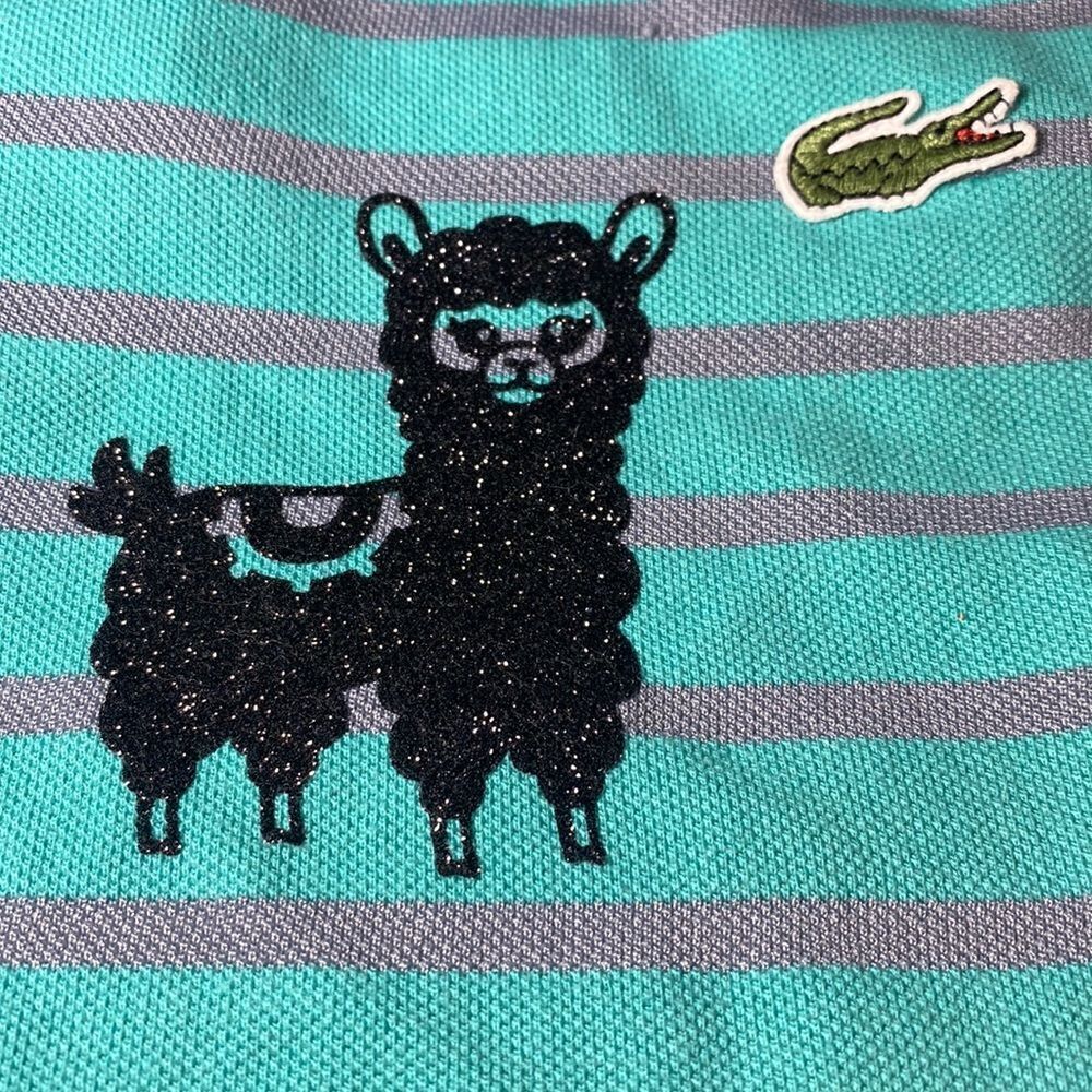 PreppyāStripedĀ AlligatorāPoloāShirt - Picture 3 of 5
